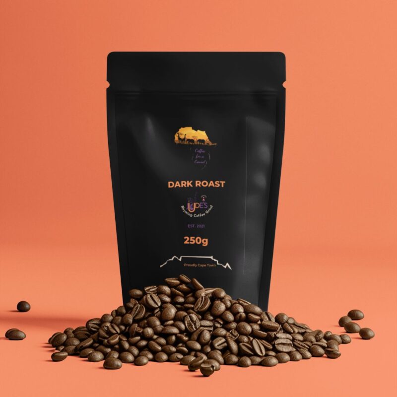 Bold premium dark roast coffee beans from Judes roasted to perfection